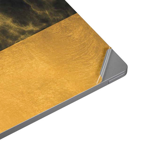 Black and Gold Split Marble Universal Laptop 13in (10.6 x 7.6in) Skin